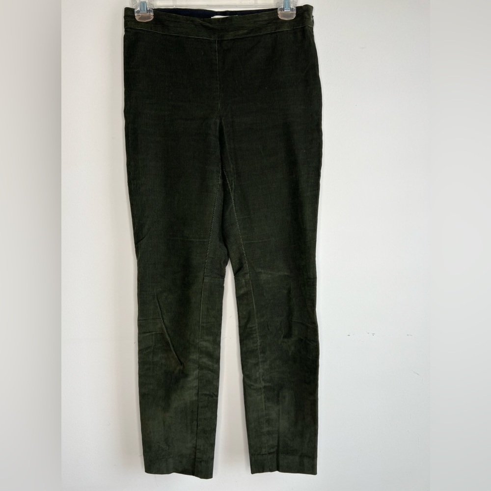 BABATON Women's Jean Pants Straight Leg Mid Rise Corduroy Velvet Olive Green Sz4 - Picture 3 of 6